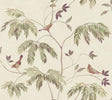 Cillian Plum Botanical Bird Trail Wallpaper by Antonina Vella - LL3248