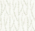 Alpenrose Moss Vine Wallpaper in Moss Green by Antonina Vella - LL3252