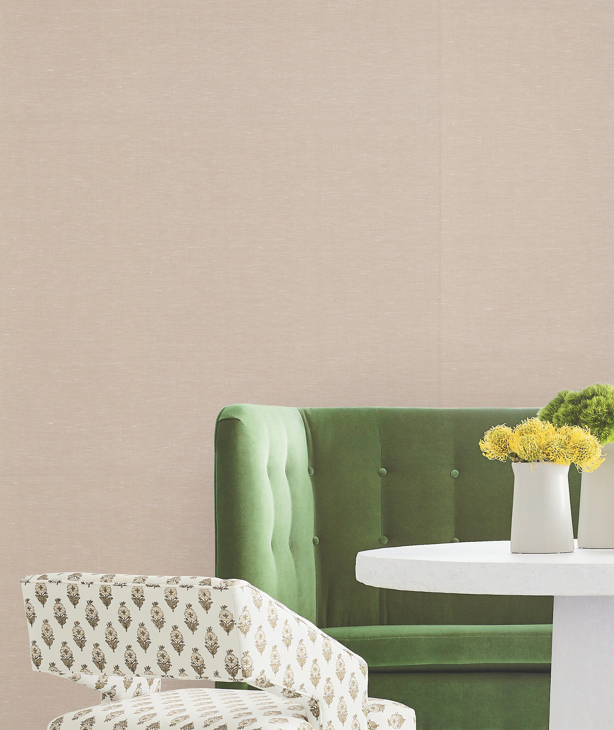 Hempfield Weave Wheat by Antonina Vella Loomed Cotton and Hemp on Non Woven Unpasted Residential Wallpaper Roll 36-in x 24-ft 72 Sq Ft - LL4350