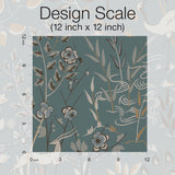 Aspen Teal & Brown Wallpaper with Whimsical Forest Animals and Foliage - York LL4786