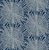Sunburst Navy Peel & Stick Wallpaper with Metallic Geometric Bohemian Pattern - NuWallpaper LLS4116