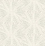 Sunburst Silver Peel & Stick Wallpaper with Metallic Geometric Motif - NuWallpaper LLS4117