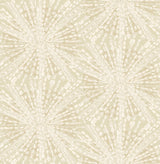 Sunburst Soft Gold Peel & Stick Wallpaper with Bohemian Geometric Pattern - NuWallpaper LLS4119