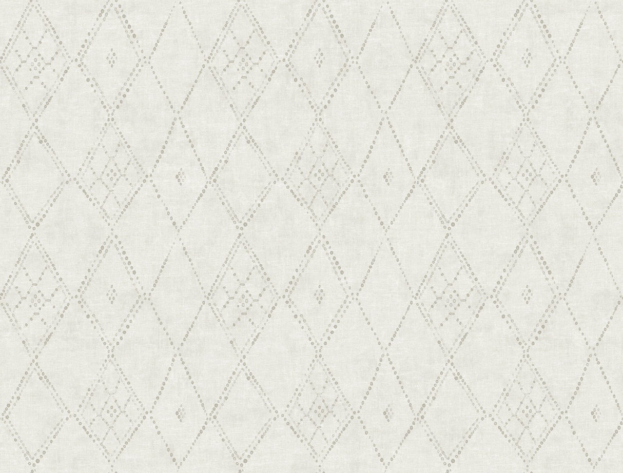 Souk Diamonds Smoke Wallpaper with Geometric Diamond Pattern - York LM5312