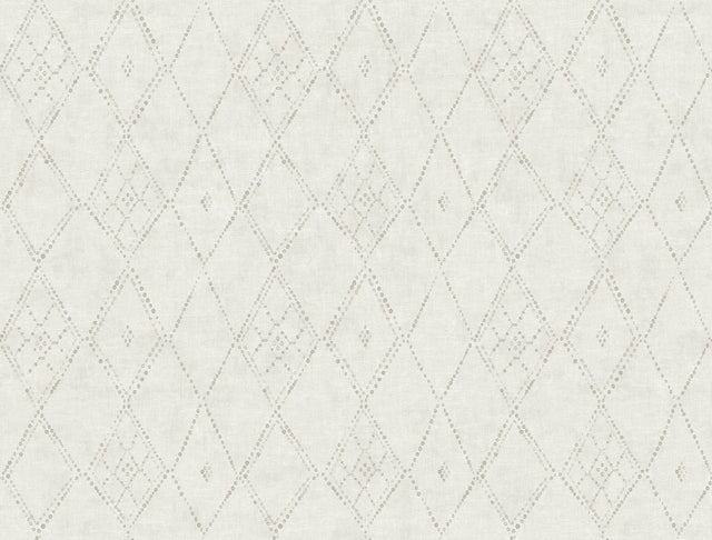 Souk Diamonds Smoke Wallpaper with Geometric Diamond Pattern - York LM5312