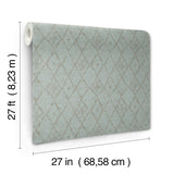 Souk Diamonds Sage Wallpaper with Geometric Diamond Motif - York LM5313