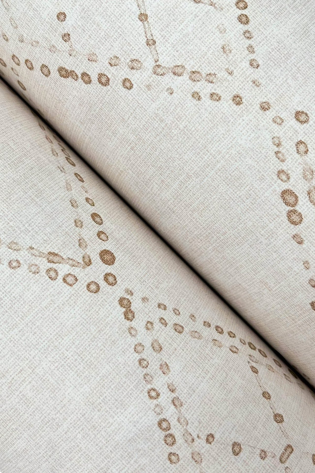 Souk Diamonds Gold Wallpaper with Geometric Tribal Diamond Pattern - Lemieux et Cie LM5315