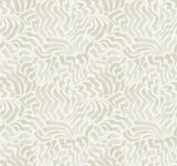 Zora Wave Light Grey Wallpaper with Abstract Wave Brushstroke Pattern - York LM5321
