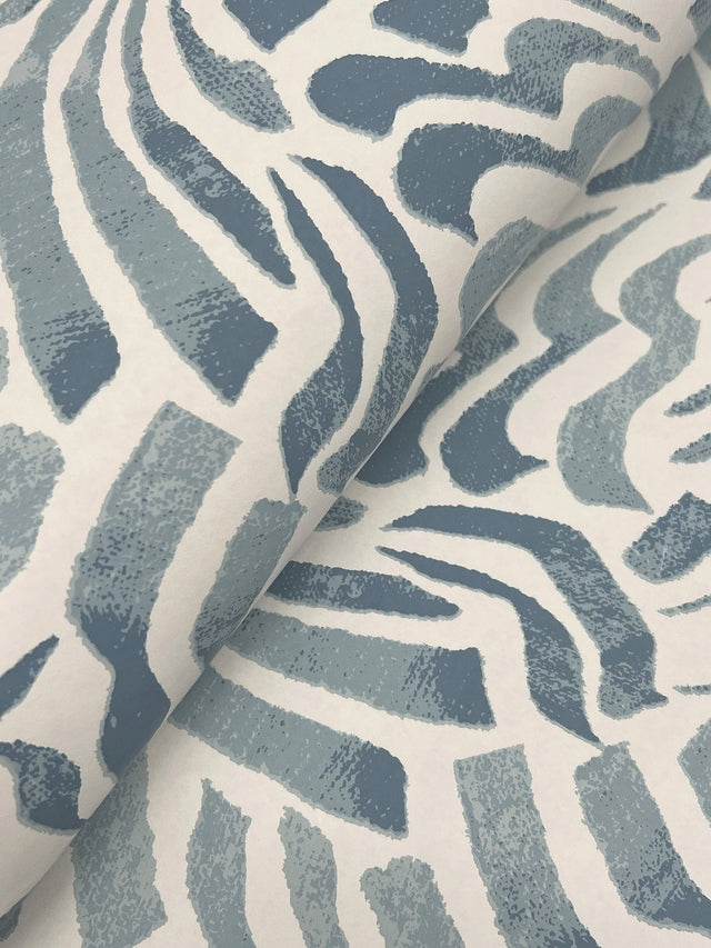 Zora Wave Denim Wallpaper with Eclectic Weaves Pattern - York LM5323SAM