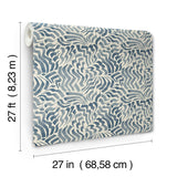 Zora Wave Denim Wallpaper with Eclectic Weaves Pattern - York LM5323