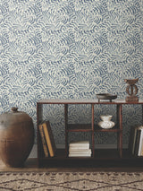 Zora Wave Denim Wallpaper with Eclectic Weaves Pattern - York LM5323