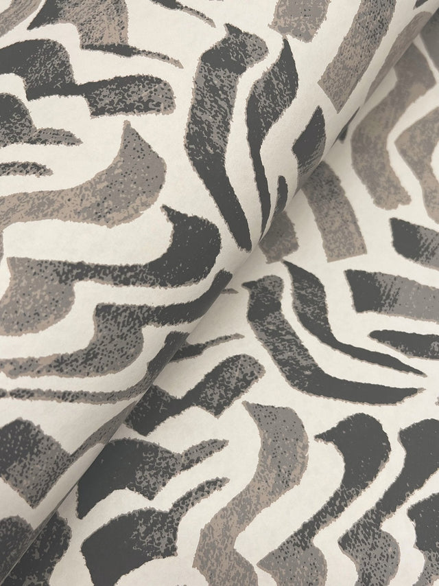 Zora Wave Charcoal Wallpaper with Eclectic Weaves Pattern - York LM5324SAM