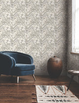 Orly Tigers White Wallpaper with Vintage Animal Motif - York LM5331