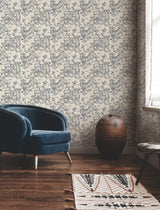 Orly Tigers Indigo Wallpaper with Vintage Tiger Motif - York LM5333