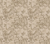 Orly Tigers Blush Wallpaper with Vintage Animal Motif - York LM5334
