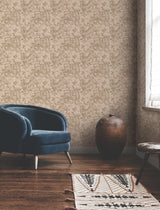 Orly Tigers Blush Wallpaper with Vintage Animal Motif - York LM5334