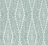 Rousseau Paperweave Sage Wallpaper with Ikat Diamond Geometric Motif - York LM5341