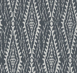 Rousseau Paperweave Charcoal Wallpaper with Geometric Ikat Pattern - York LM5342