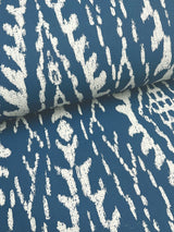 Rousseau Paperweave Indigo Wallpaper with Ikat Diamond Geometric Pattern - York LM5344