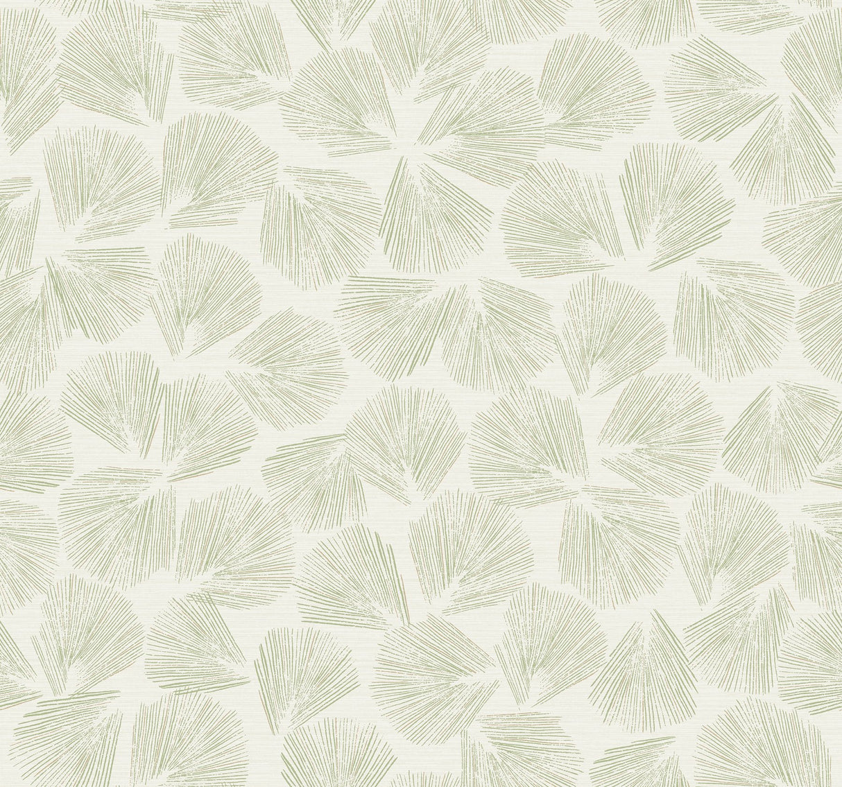 Elora Leaf Green Wallpaper with Metallic Botanical Pattern, Traditional Style - York LM5352