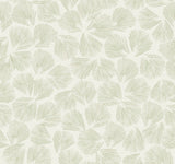 Elora Leaf Green Wallpaper with Metallic Botanical Pattern, Traditional Style - York LM5352