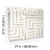 Painterly Labyrinth Light Neutral Geometric Non Woven Wallpaper - York LM5362
