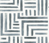 Painterly Labyrinth Aqua Geometric Non Woven Wallpaper - York LM5364