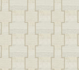 La Broderie Beige Geometric Raised Ink Wallpaper - York LM5371