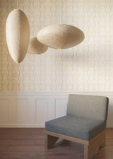 La Broderie Beige Geometric Raised Ink Wallpaper - York LM5371