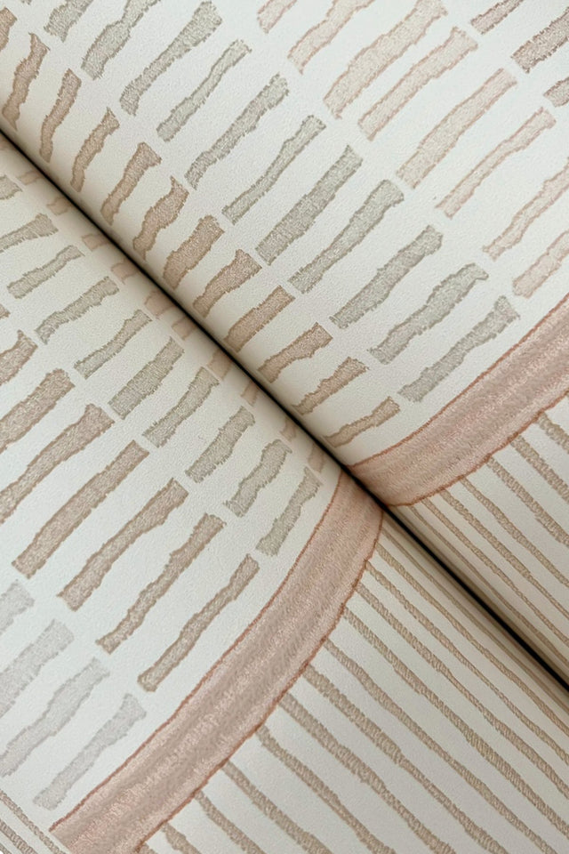 La Broderie Blush Geometric Raised Ink Wallpaper - York LM5372