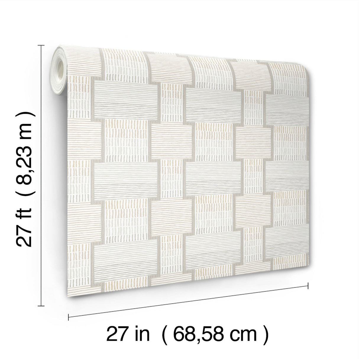 La Broderie Grey Geometric Raised Ink Wallpaper - York LM5373