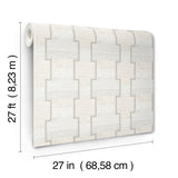 La Broderie Grey Geometric Raised Ink Wallpaper - York LM5373