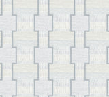 La Broderie Sky Blue Geometric Raised Ink Wallpaper - York LM5374