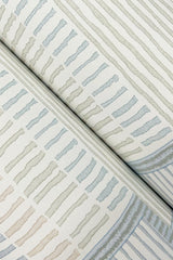 La Broderie Sky Blue Geometric Raised Ink Wallpaper - York LM5374