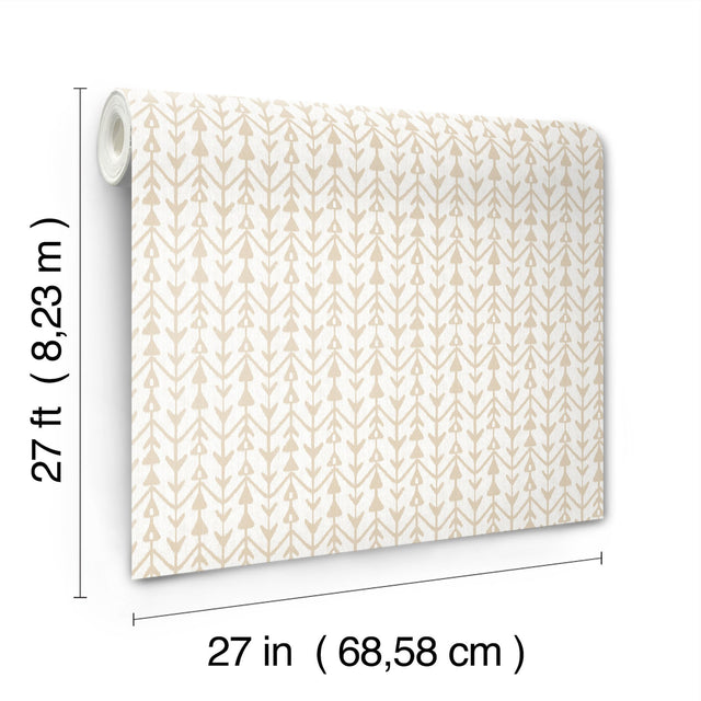 Martigue Stripe Ochre Wallpaper with Bohemian Stripe Motif - York LM5381