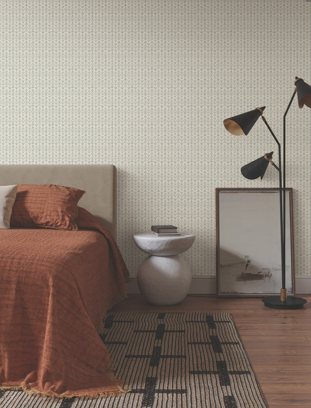 Martigue Stripe Sage Wallpaper with Bohemian Stripe Pattern - York LM5383
