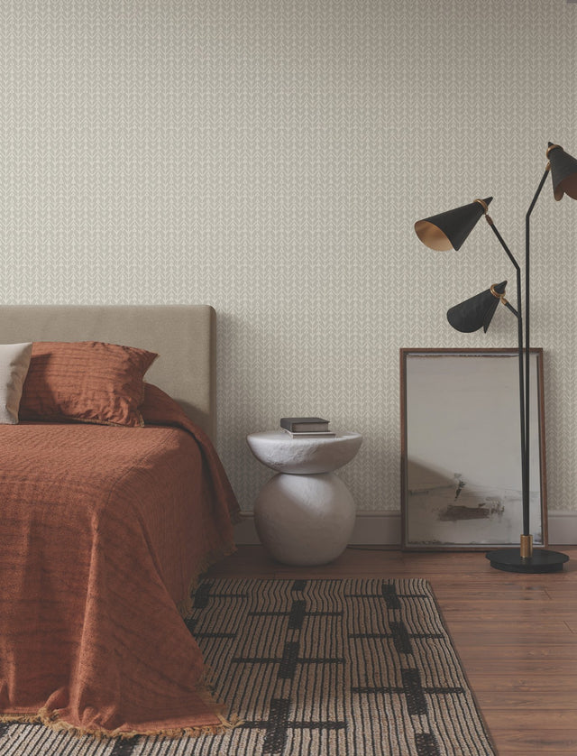 Martigue Stripe Grey Wallpaper with Bohemian Striped Motif - York LM5384
