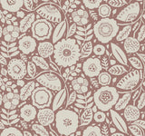 Camille Blossom Vintage Rose Wallpaper with Floral Trail Motif - York LM5391