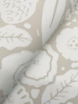 Camille Blossom Linen Wallpaper with Floral Feature Wall Pattern - York LM5394