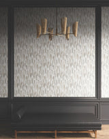 Pluie Light Neutral Wallpaper with Painterly Vertical Motif - York LM5404