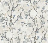 Avril Chinoiserie Peacock Wallpaper with Traditional Floral Branches - York LM5412