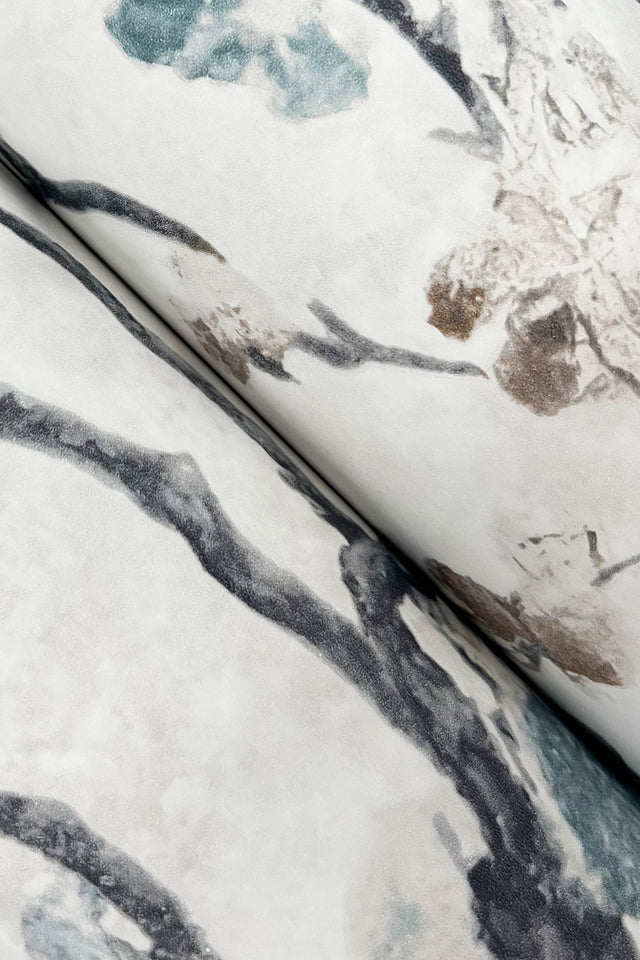 Avril Chinoiserie Peacock Wallpaper with Traditional Floral Branches - York LM5412