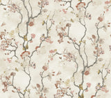 Avril Chinoiserie Coral Wallpaper with Traditional Floral Pattern - York LM5413