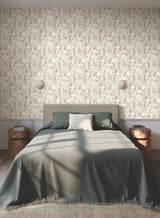 Avril Chinoiserie Coral Wallpaper with Traditional Floral Pattern - York LM5413