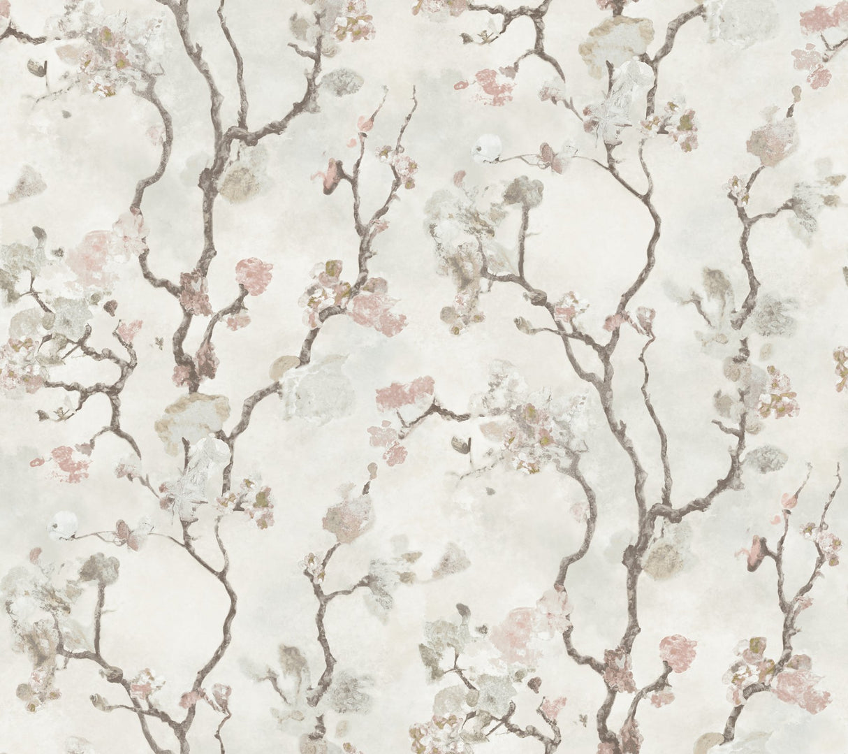 Avril Chinoiserie Blush Wallpaper with Traditional Floral Chinoiserie Motif - York LM5414