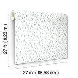 Tachette Sky Blue Wallpaper with Geometric Watercolor Spot Pattern - York LM5421