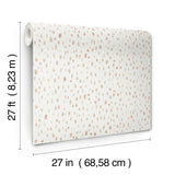 Tachette Terracotta Wallpaper with Geometric Brushstroke Pattern, Feature Wall Style - York LM5422