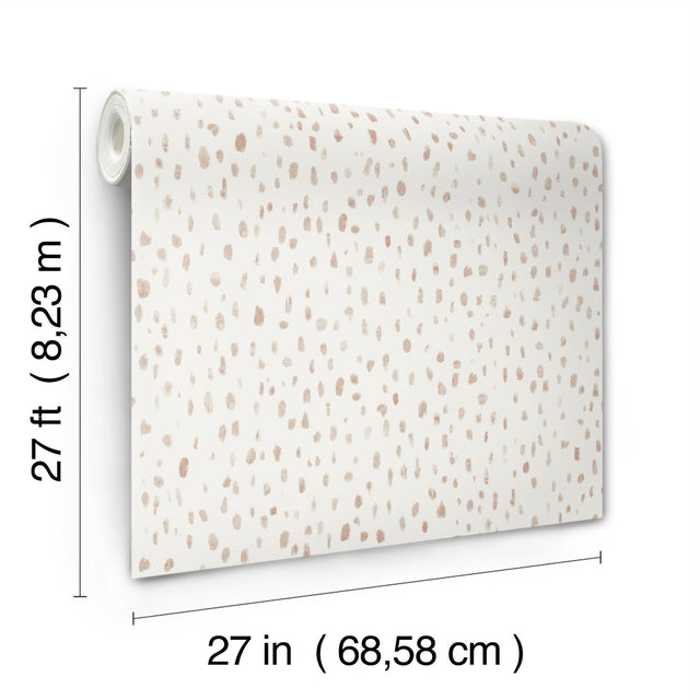 Tachette Terracotta Wallpaper with Geometric Brushstroke Pattern, Feature Wall Style - York LM5422