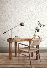 Tachette Terracotta Wallpaper with Geometric Brushstroke Pattern, Feature Wall Style - York LM5422
