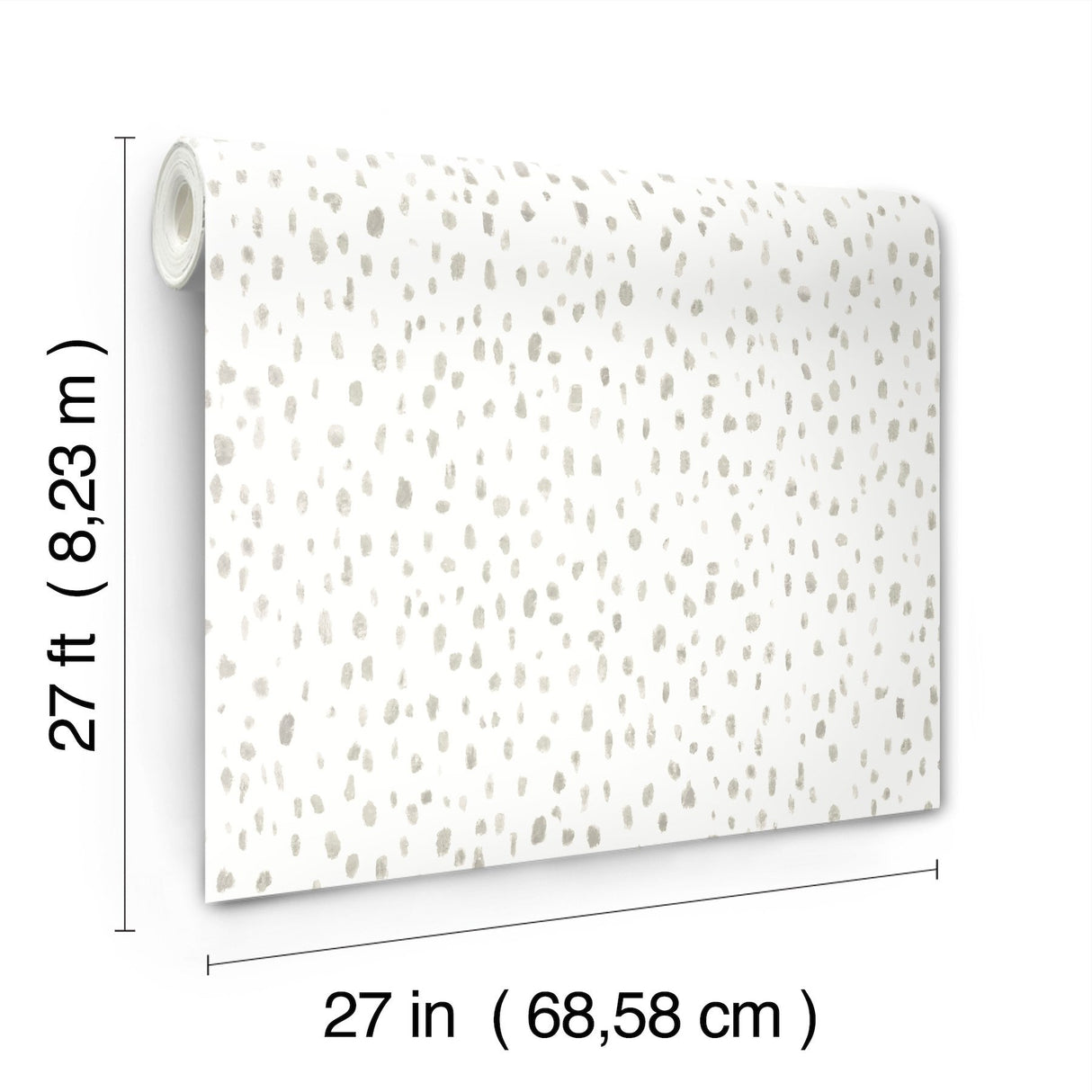 Tachette Taupe Wallpaper with Geometric Brushstroke Pattern - York LM5423